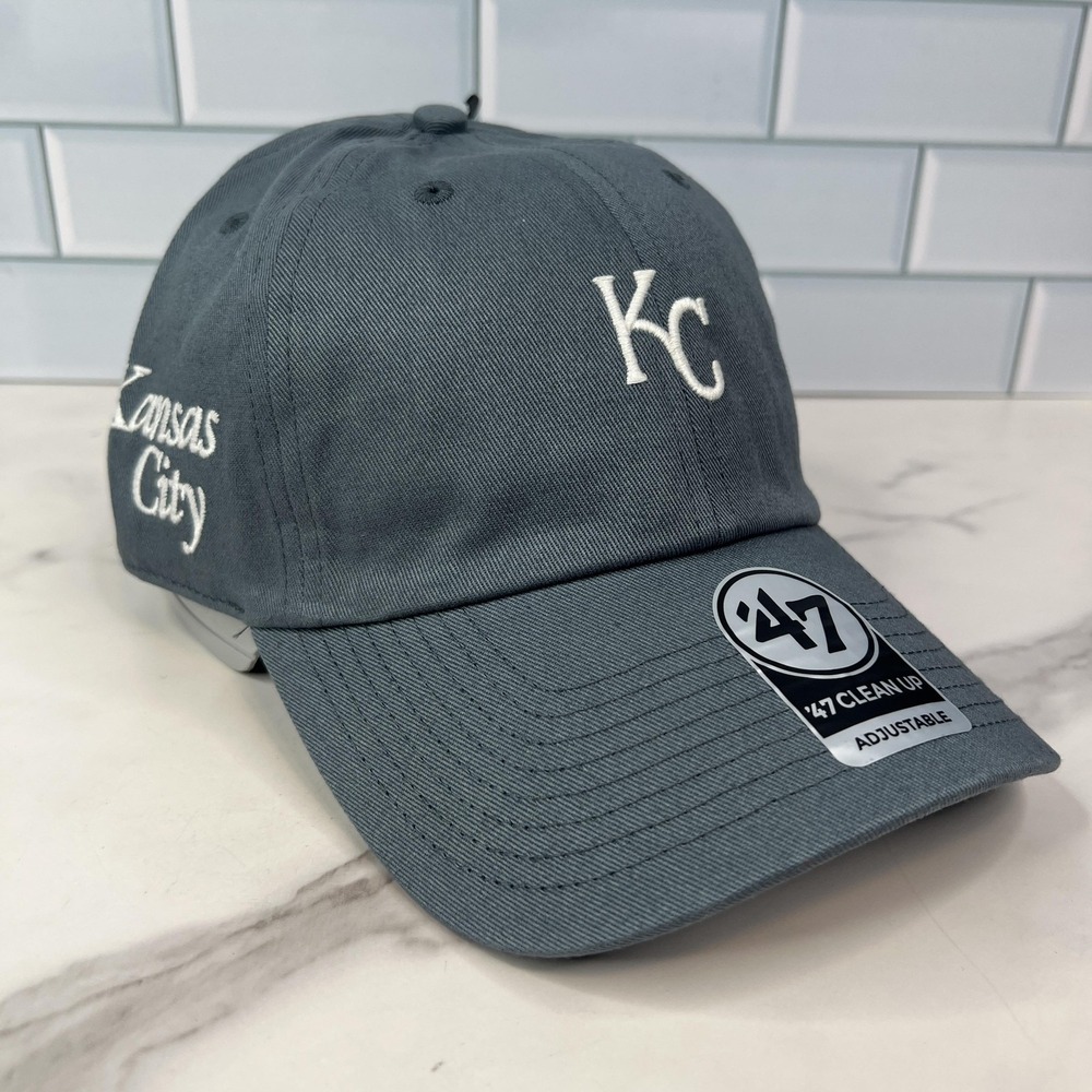 Kansas City Royals Hat Cap Strap Back Mens One Size Gray MLB Baseball Dad Cap